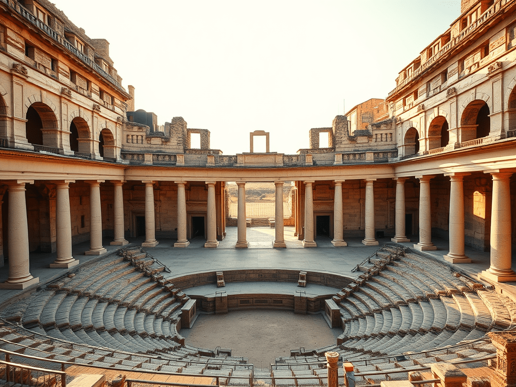 The Roman theatre of Anzio&nbsp;Beach.